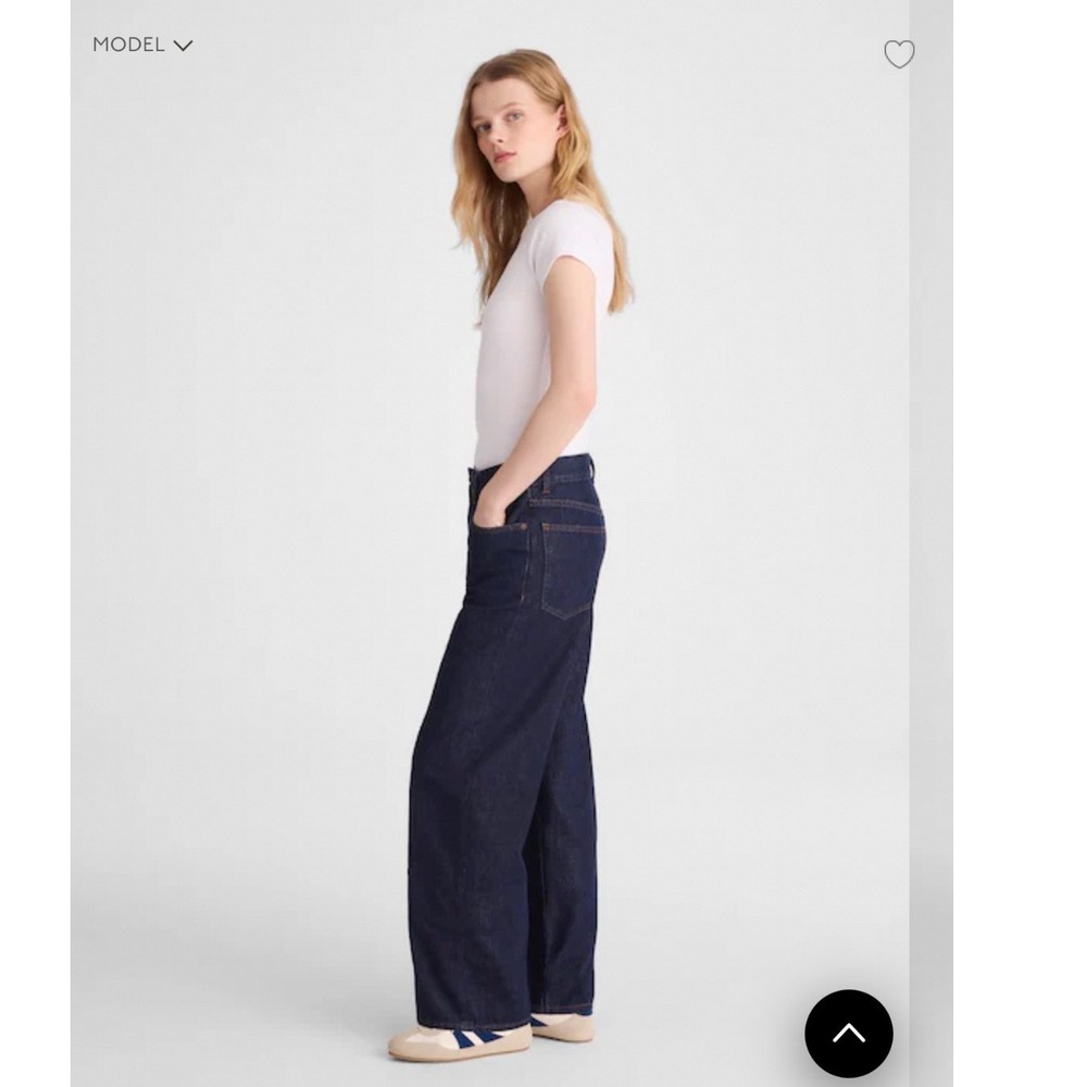NWT madewell The Perfect Vintage Wide-Leg Jean Dark Indigo Womens 28 NEW